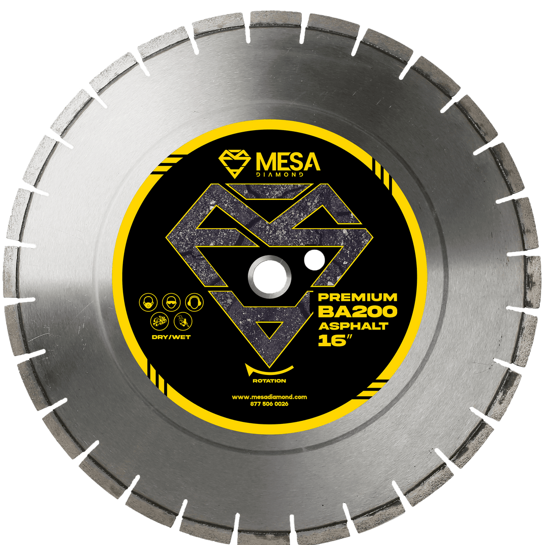 Mesa Diamond Asphalt Diamond Saw Blade BA200 PRO asphalt diamond saw blade 0.141" for asphalt and green concrete cutting