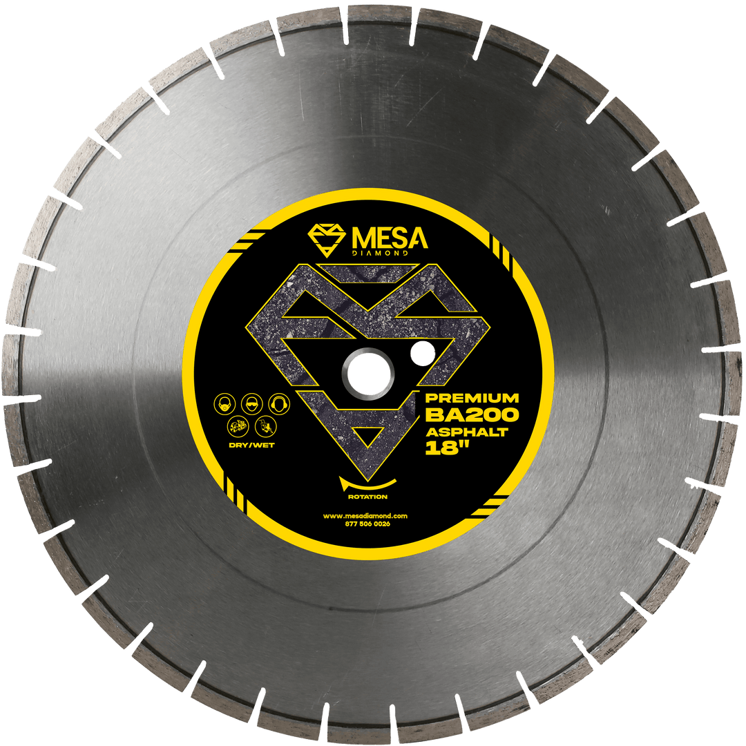 Mesa Diamond Asphalt Diamond Saw Blade BA200 PRO asphalt diamond saw blade 0.161" for asphalt and green concrete cutting