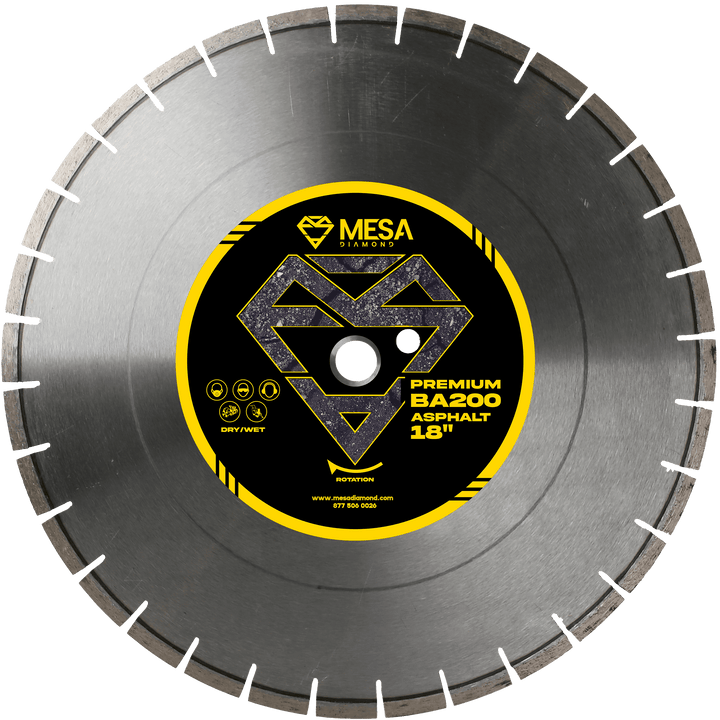 Mesa Diamond Asphalt Diamond Saw Blade BA200 PRO asphalt diamond saw blade 0.161" for asphalt and green concrete cutting