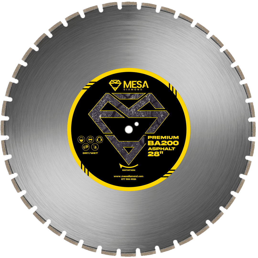 Mesa Diamond Asphalt Diamond Saw Blade BA200 PRO asphalt diamond saw blade 0.189" for asphalt and green concrete cutting
