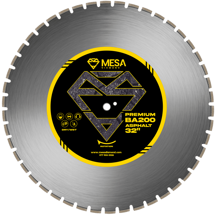 Mesa Diamond Asphalt Diamond Saw Blade BA200 PRO – asphalt diamond saw blade 32" for asphalt and green concrete cutting