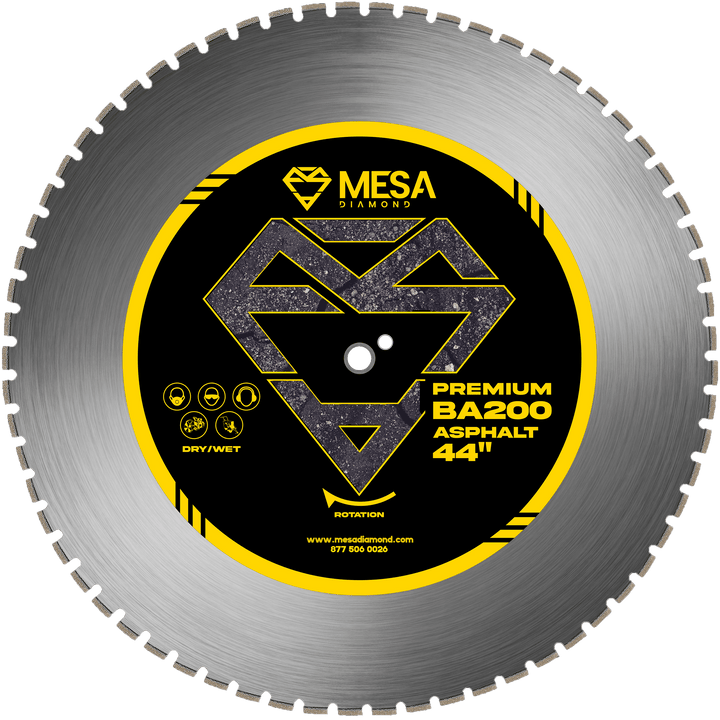 Mesa Diamond Asphalt Diamond Saw Blade BA200 PRO – asphalt diamond saw blade 44" for asphalt and green concrete cutting