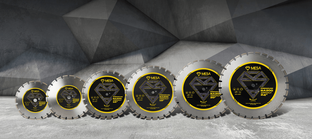 Mesa Diamond Asphalt Diamond Saw Blade BA200 PRO – jobsite ready asphalt diamond saw blade