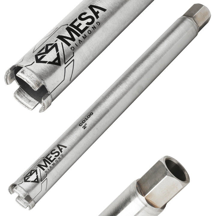 Mesa Diamond Core Drill Bit CD100 diamond core drill bit 2" x 18" for concrete core drilling
