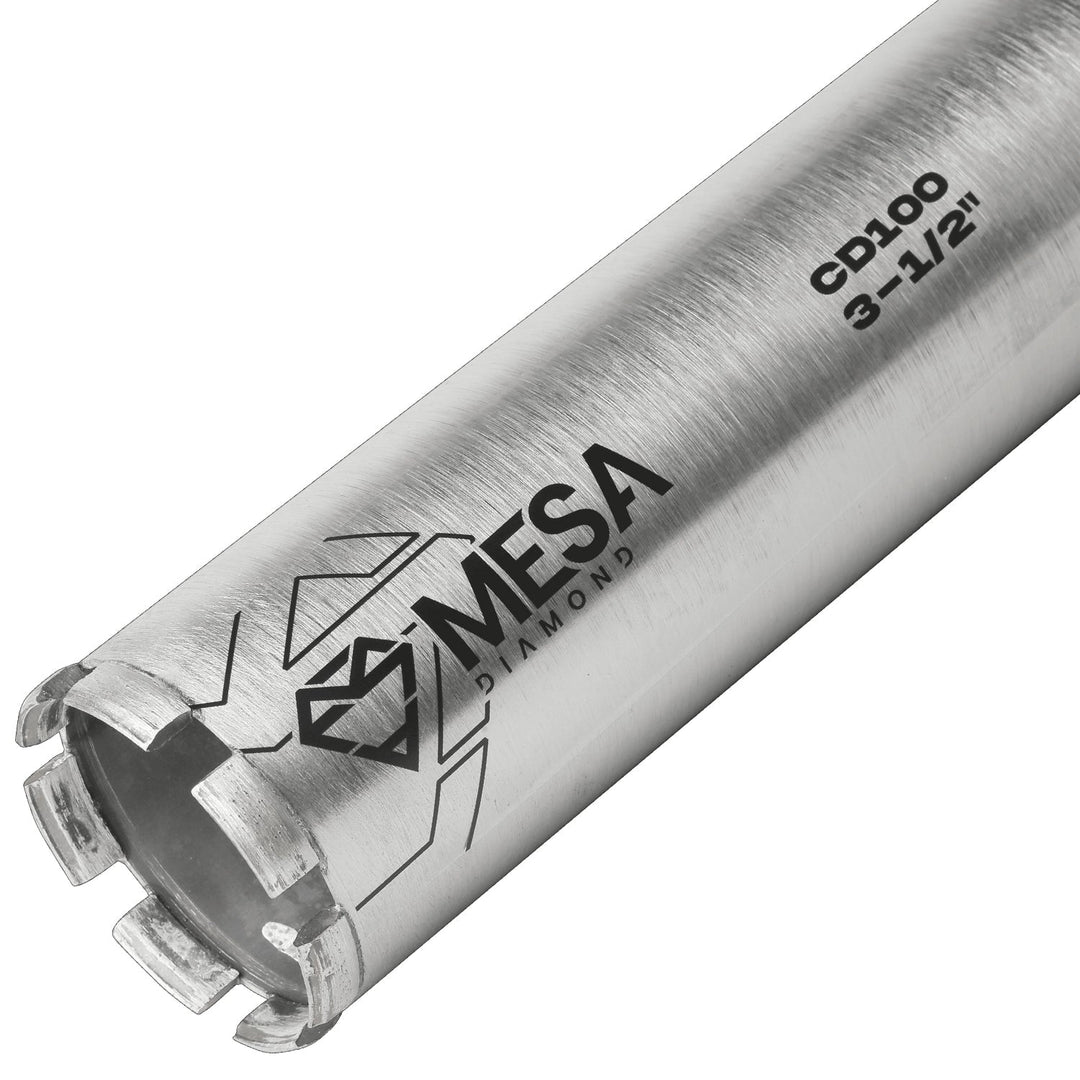 Mesa Diamond Core Drill Bit CD100 diamond core drill bit 3-1/2" x 13" for concrete core drilling