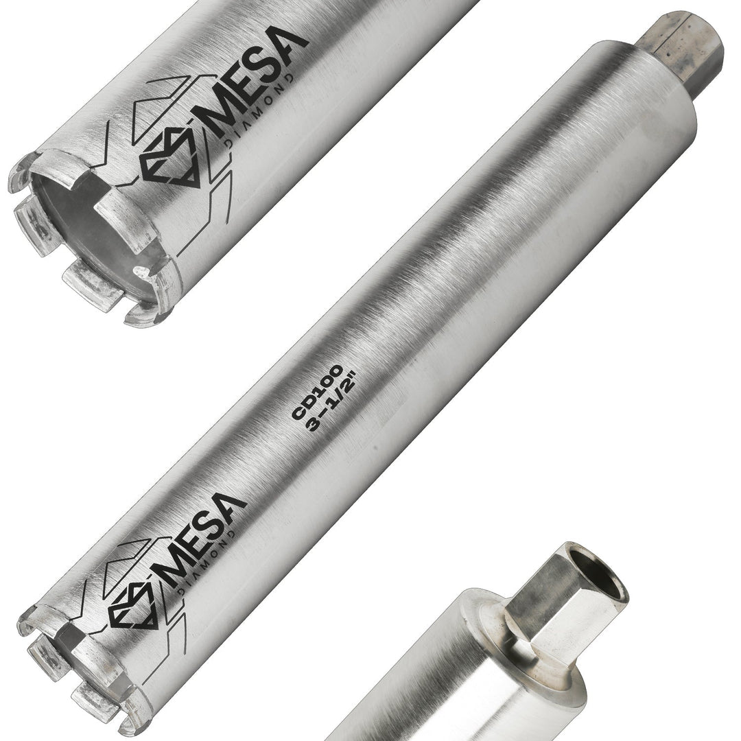 Mesa Diamond Core Drill Bit CD100 diamond core drill bit 3-1/2" x 18" for concrete core drilling