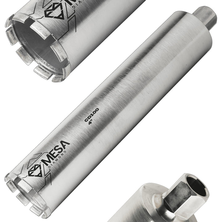 Mesa Diamond Core Drill Bit CD100 diamond core drill bit 4" x 18" for concrete core drilling