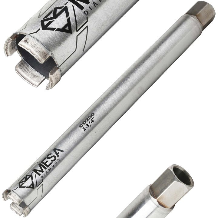 Mesa Diamond Core Drill Bit PRO CD200 diamond core drill bit 1-3/4" x 13" for concrete core drilling