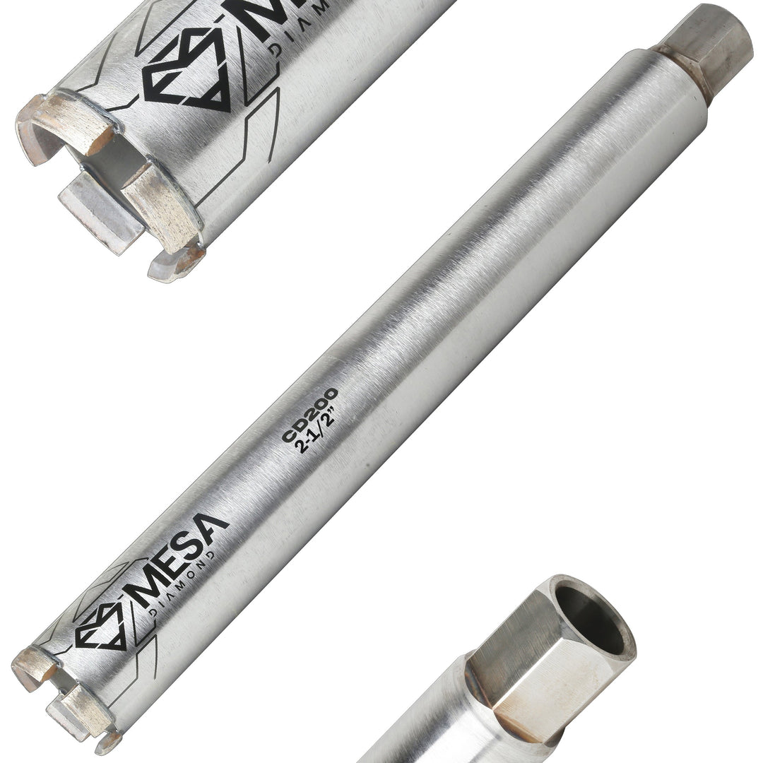 Mesa Diamond Core Drill Bit PRO CD200 diamond core drill bit 2-1/2" x 13" for concrete core drilling