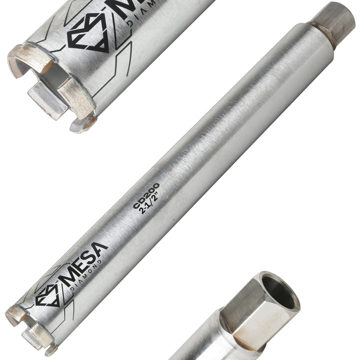 Mesa Diamond Core Drill Bit PRO CD200 diamond core drill bit 2-1/2" x 13" for concrete core drilling