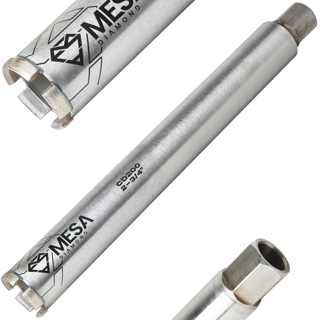 Mesa Diamond Core Drill Bit PRO CD200 diamond core drill bit 2-3/4" x 18" for concrete core drilling