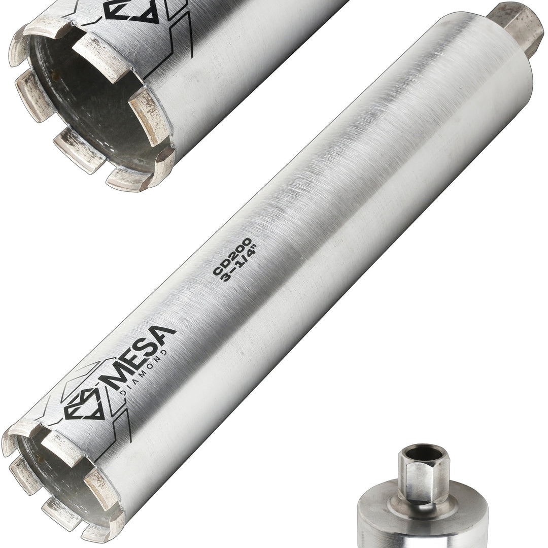 Mesa Diamond Core Drill Bit PRO CD200 diamond core drill bit 3-1/4" x 18" for concrete core drilling