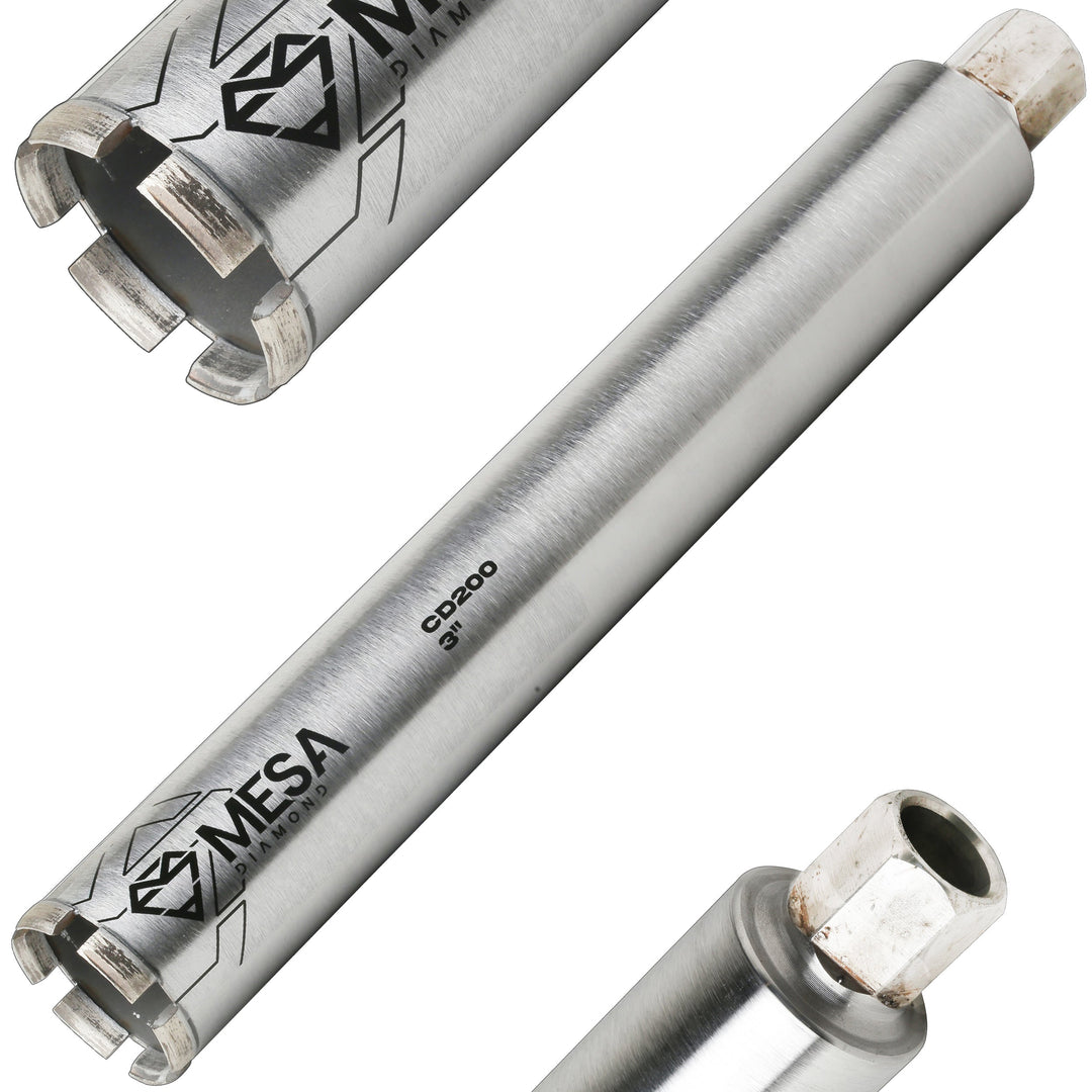 Mesa Diamond Core Drill Bit PRO CD200 diamond core drill bit 3" x 18" for concrete core drilling