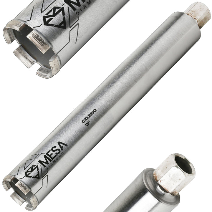 Mesa Diamond Core Drill Bit PRO CD200 diamond core drill bit 3" x 18" for concrete core drilling