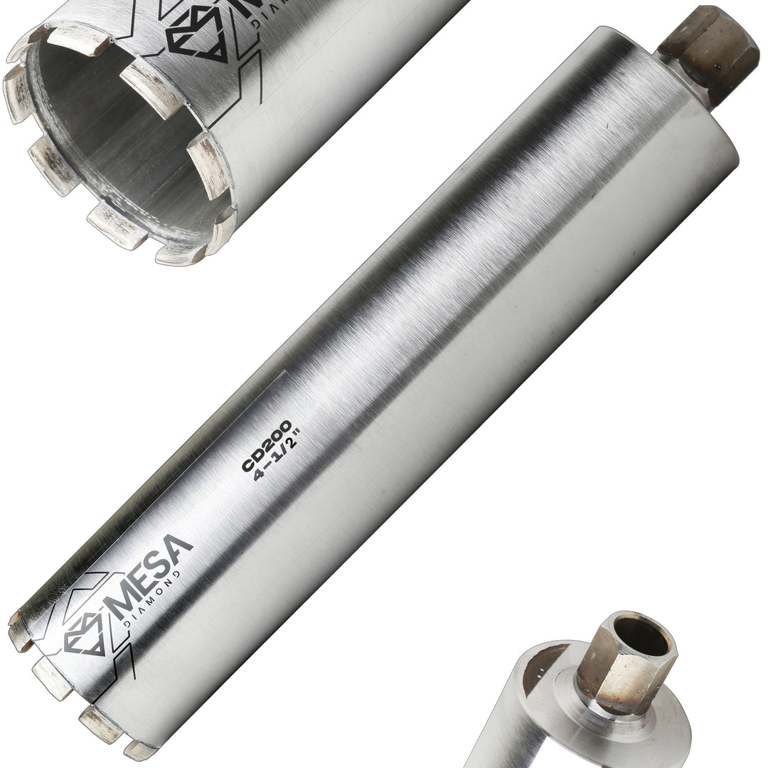 Mesa Diamond Core Drill Bit PRO CD200 diamond core drill bit 4-1/2" x 13" for concrete core drilling