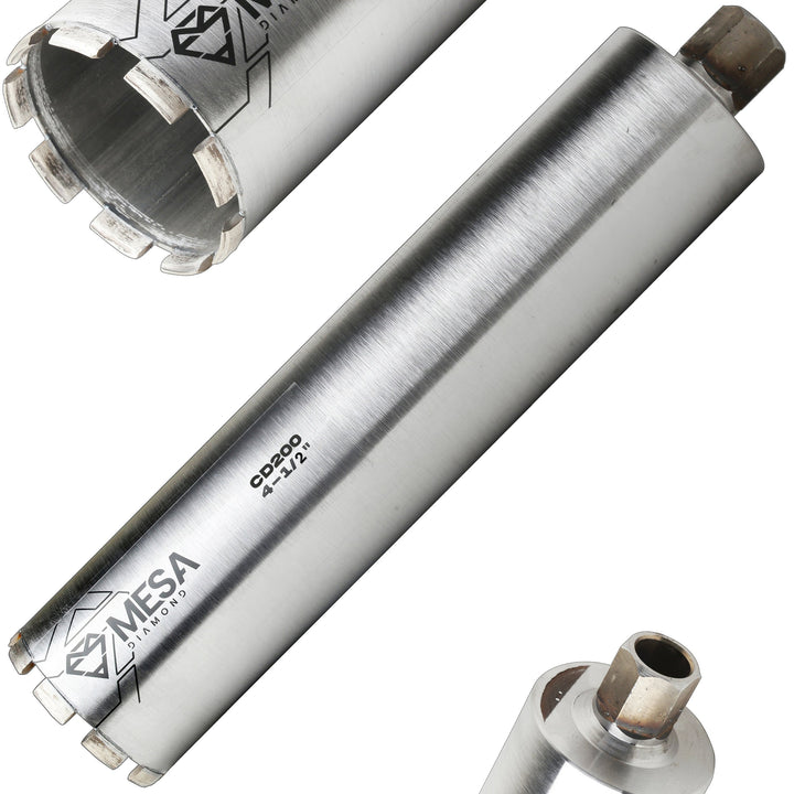 Mesa Diamond Core Drill Bit PRO CD200 diamond core drill bit 4-1/2" x 13" for concrete core drilling