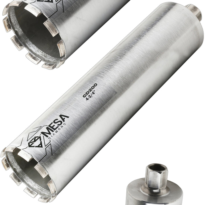 Mesa Diamond Core Drill Bit PRO CD200 diamond core drill bit 4-3/4" x 13" for concrete core drilling