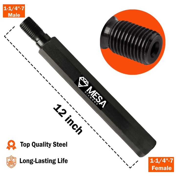 Mesa Diamond Extensions for Core Drill Bits core drill extension 12 inch for extending core drill bit reach