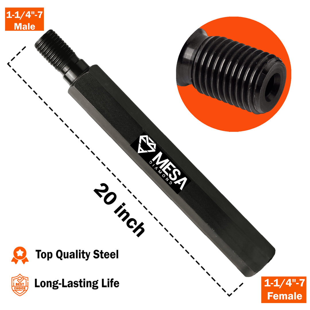 Mesa Diamond Extensions for Core Drill Bits core drill extension 20 inch for extending core drill bit reach