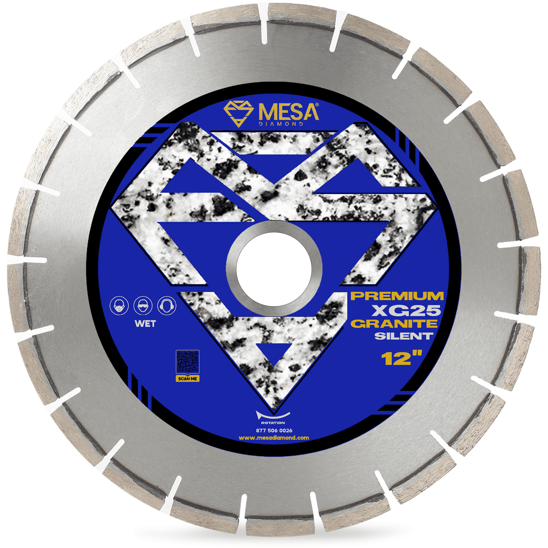 Mesa Diamond Silent Core Granite Bridge Saw Blade XG25 granite diamond blade 300mm x 12 in for granite cutting