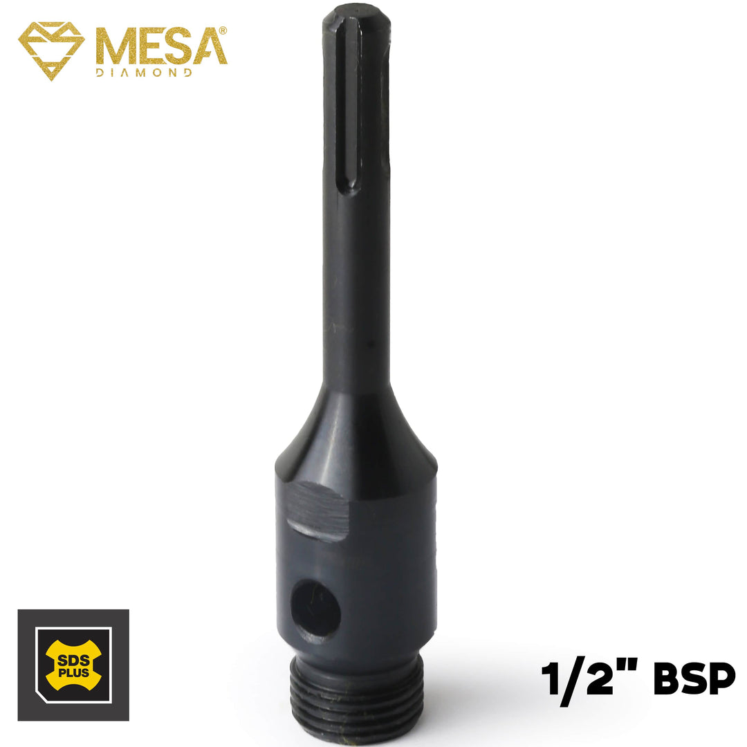 SDS MAX or SDS PLUS to 1/2" BSP ADAPTERAdaptersMESA DIAMOND®MS12BSP412PLUSSDS PLUSSDS PLUS4 1/2 in