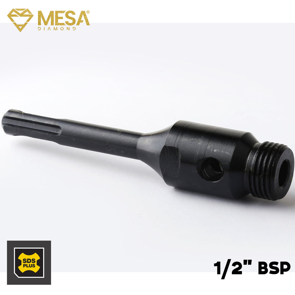 SDS MAX or SDS PLUS to 1/2" BSP ADAPTERAdaptersMESA DIAMOND®MS12BSP412PLUSSDS PLUSSDS PLUS4 1/2 in